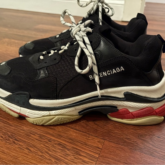 Balenciaga Triple S Black and Red first version. Worn less than ten times. Sz 45 - Picture 1 of 7